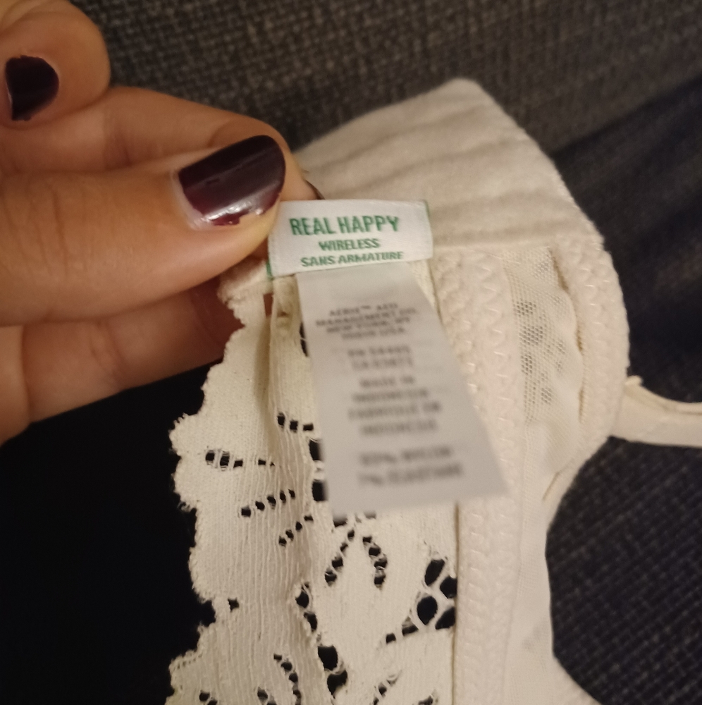 Sold; 🆕️ NWT Aerie Real Happy Wireless Lace Lightly Lined Bra - 36B - Picture 6 of 7